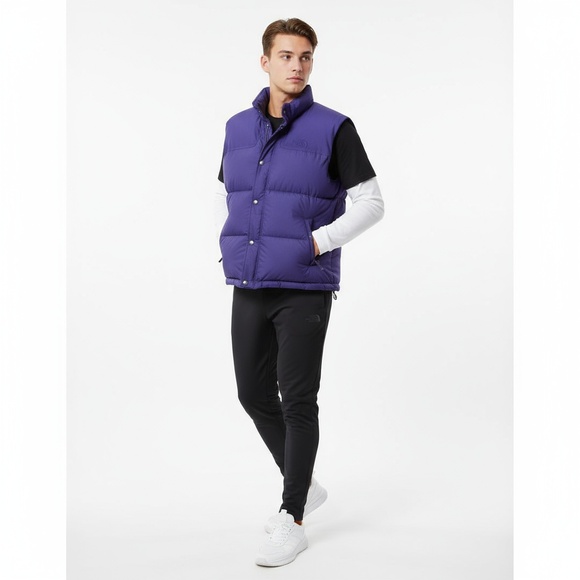 The North Face Goose Down Puffer Vest Men's M Purple Vintage Outdoor Warm Y2K - Picture 1 of 11